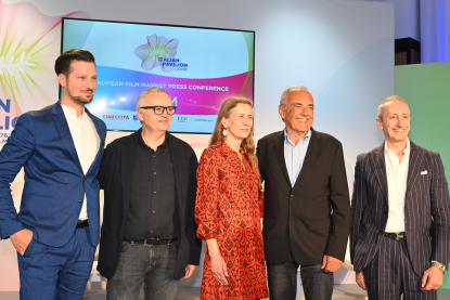 Delegates of Italy and the Berlinale at the Press Conference in Cannes