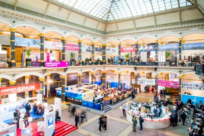 The atrium of the EFM's main location, the Gropius Bau