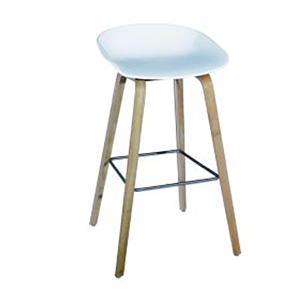 Bar Stool Amagni white / oak -